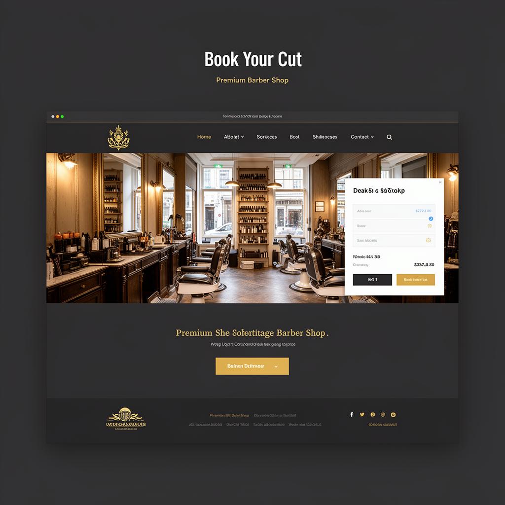 Barber Booking Website website mockup