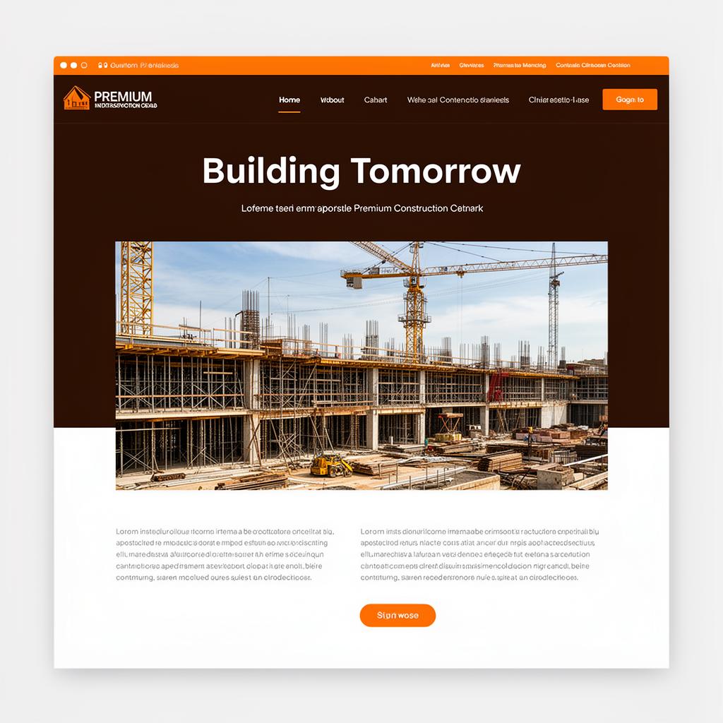 Construction Company Website website mockup
