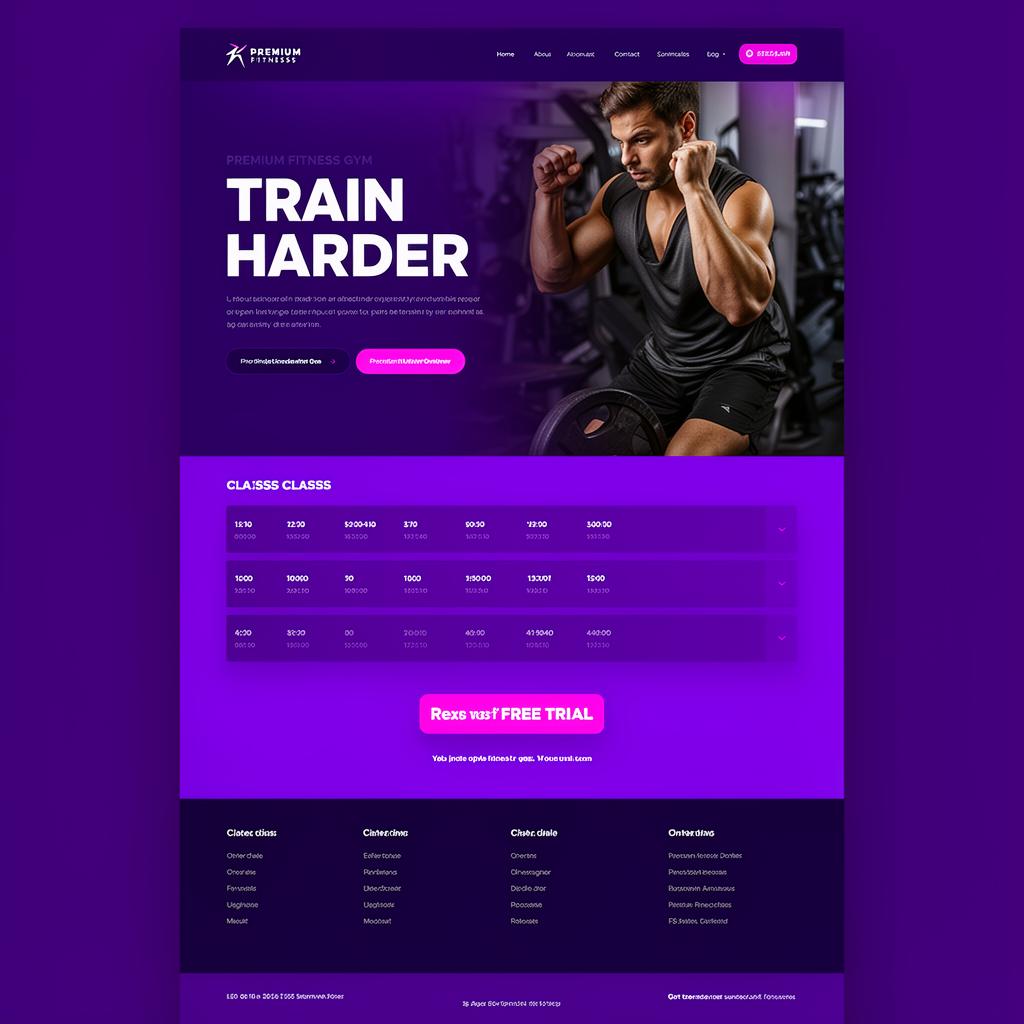 Gym Website website mockup