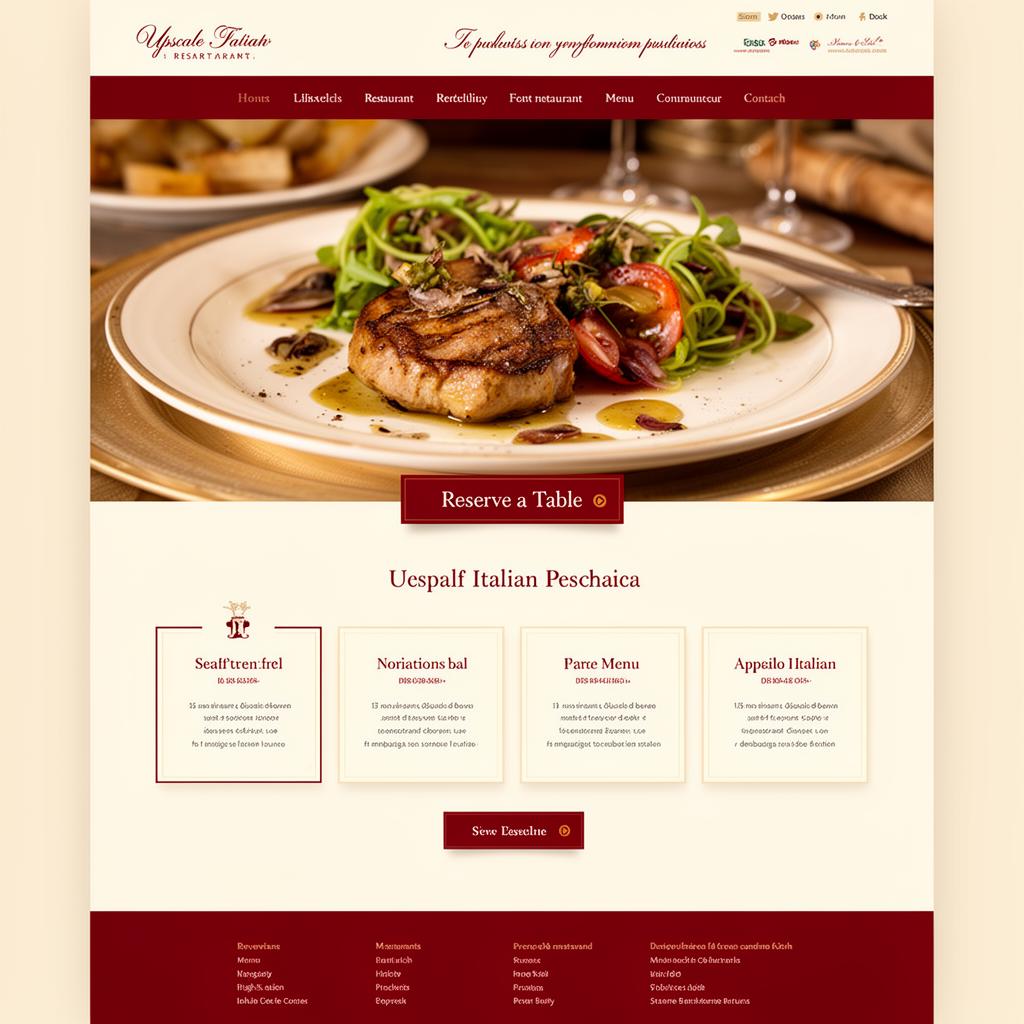 Restaurant Website website mockup